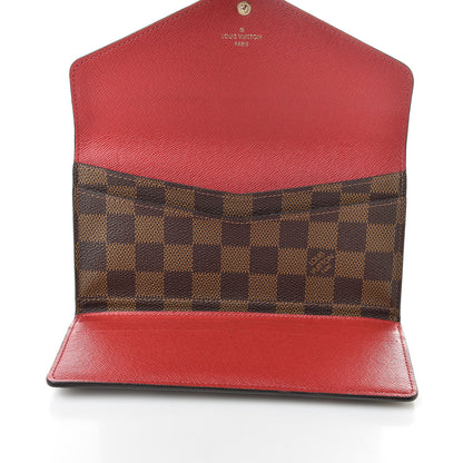 Louis Vuitton Damier Ebene Josephine Wallet Red 5 of 8