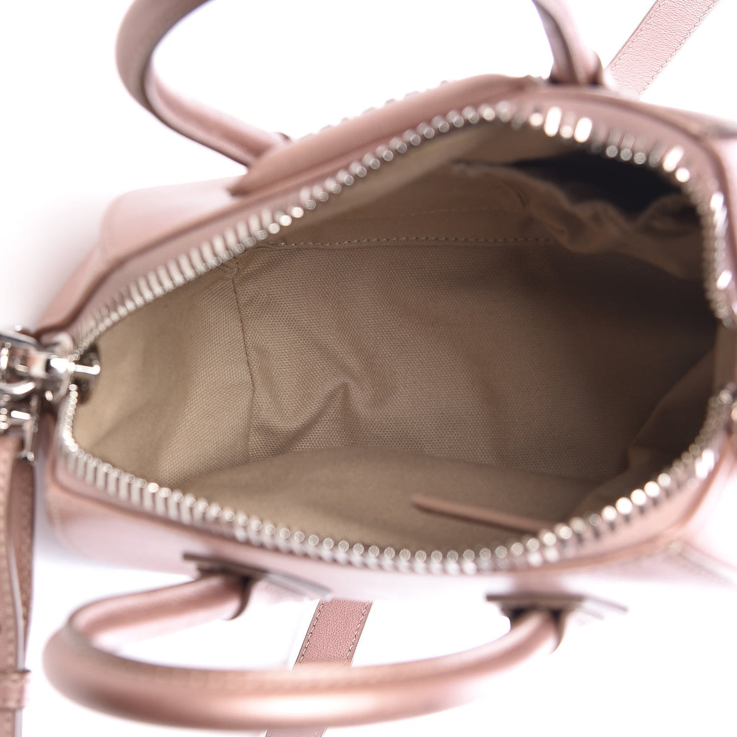 Metallic Sugar Goatskin Mini Antigona Light Pink