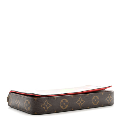 Louis Vuitton Monogram 2022 Christmas Animation China Chengdu Pochette Felicie Chain Wallet Red 5 of 10