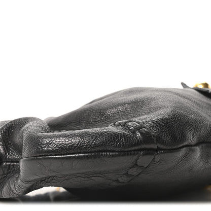 Saint Laurent Calfskin Vincennes Mombasa Hobo Black 9 of 10