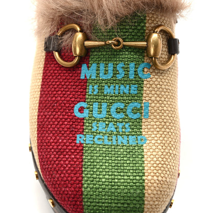 Gucci Canvas 100 Centennial Music Horsebit Amstel Slingback Clogs 36 Multicolor 8 of 8