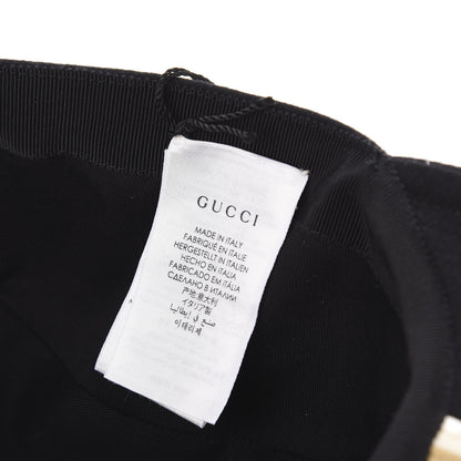 Gucci Wool Interlocking GG Stripe Baseball Hat L Black 7 of 7