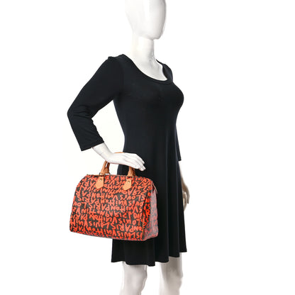 Louis Vuitton Monogram Graffiti Speedy 30 Orange 2 of 8