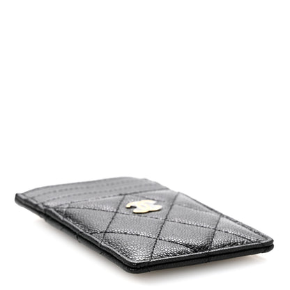 Chanel Caviar Quilted Vertical Card Holder Black 4 of 9