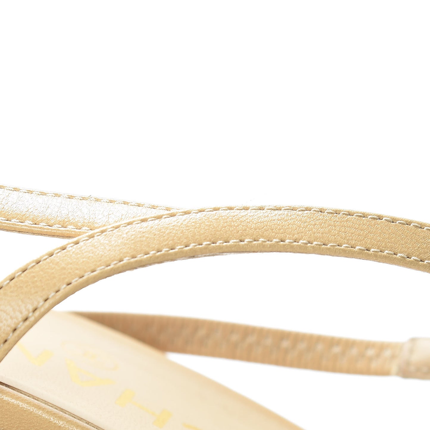 Goatskin Grosgrain Cap Toe CC Slingback Pumps 39.5 Beige Black
