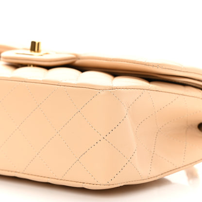 Chanel Lambskin Quilted Small Double Flap Beige 9 of 14