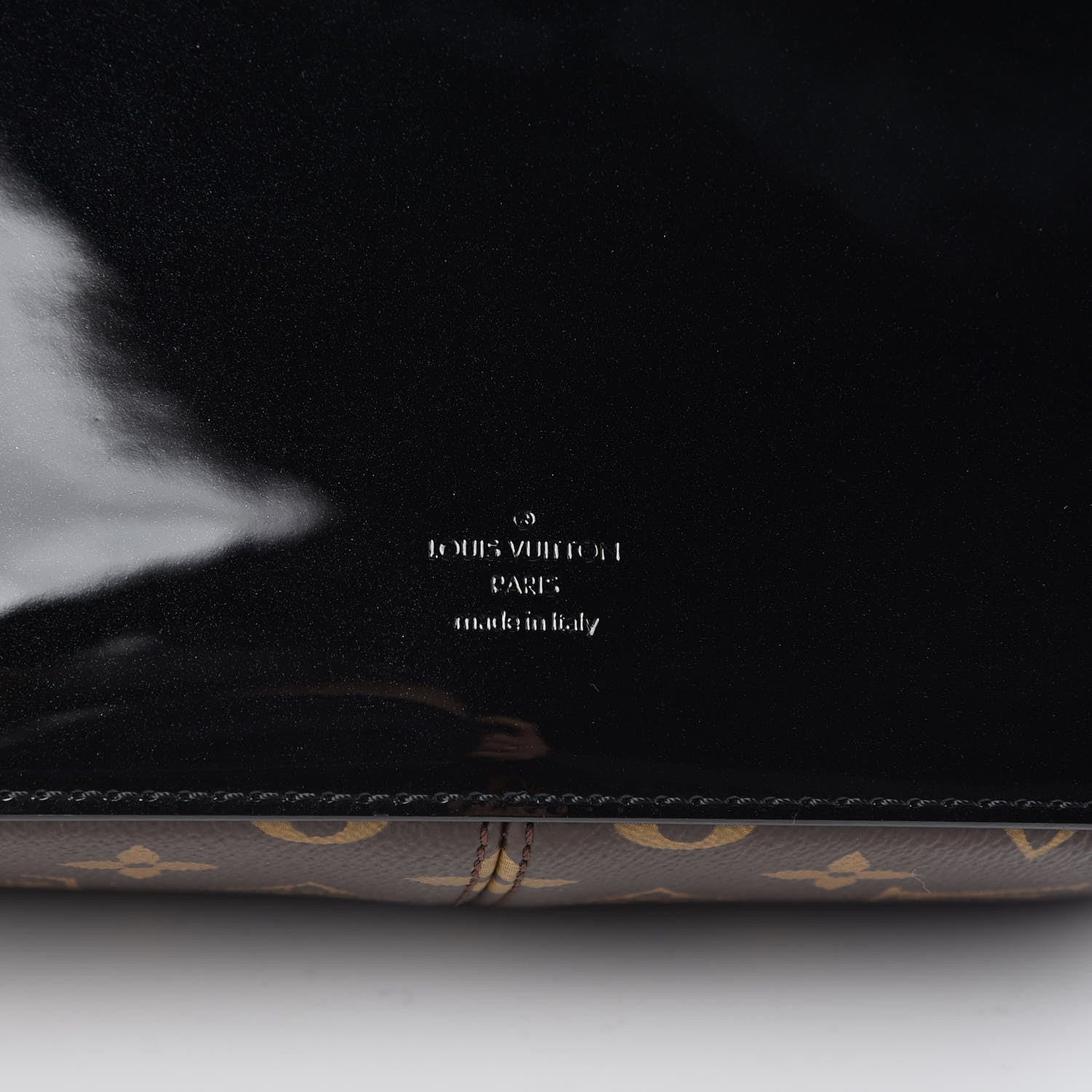 Louis Vuitton Patent Calfskin Monogram Cherrywood BB Black 6 of 8