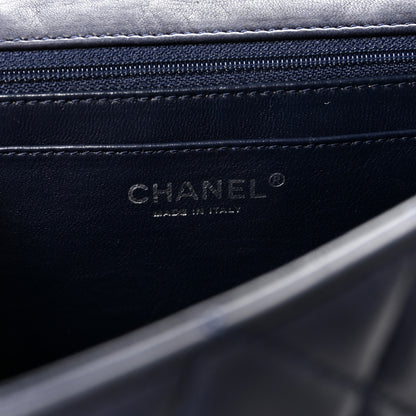 Chanel Lambskin Quilted Jumbo Single Flap Navy 6 of 10