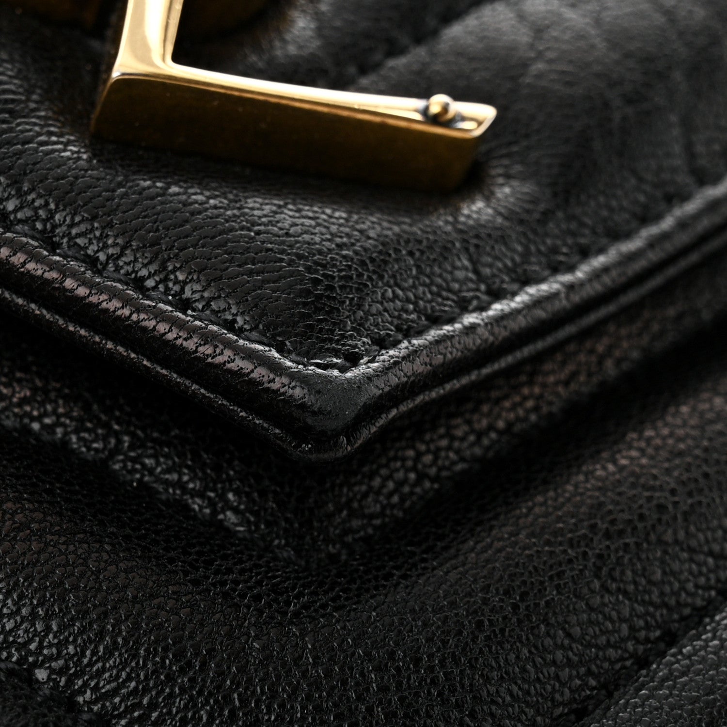 Saint Laurent Sheepskin Matelasse Chevron Monogram Large College Satchel Black 12 of 13