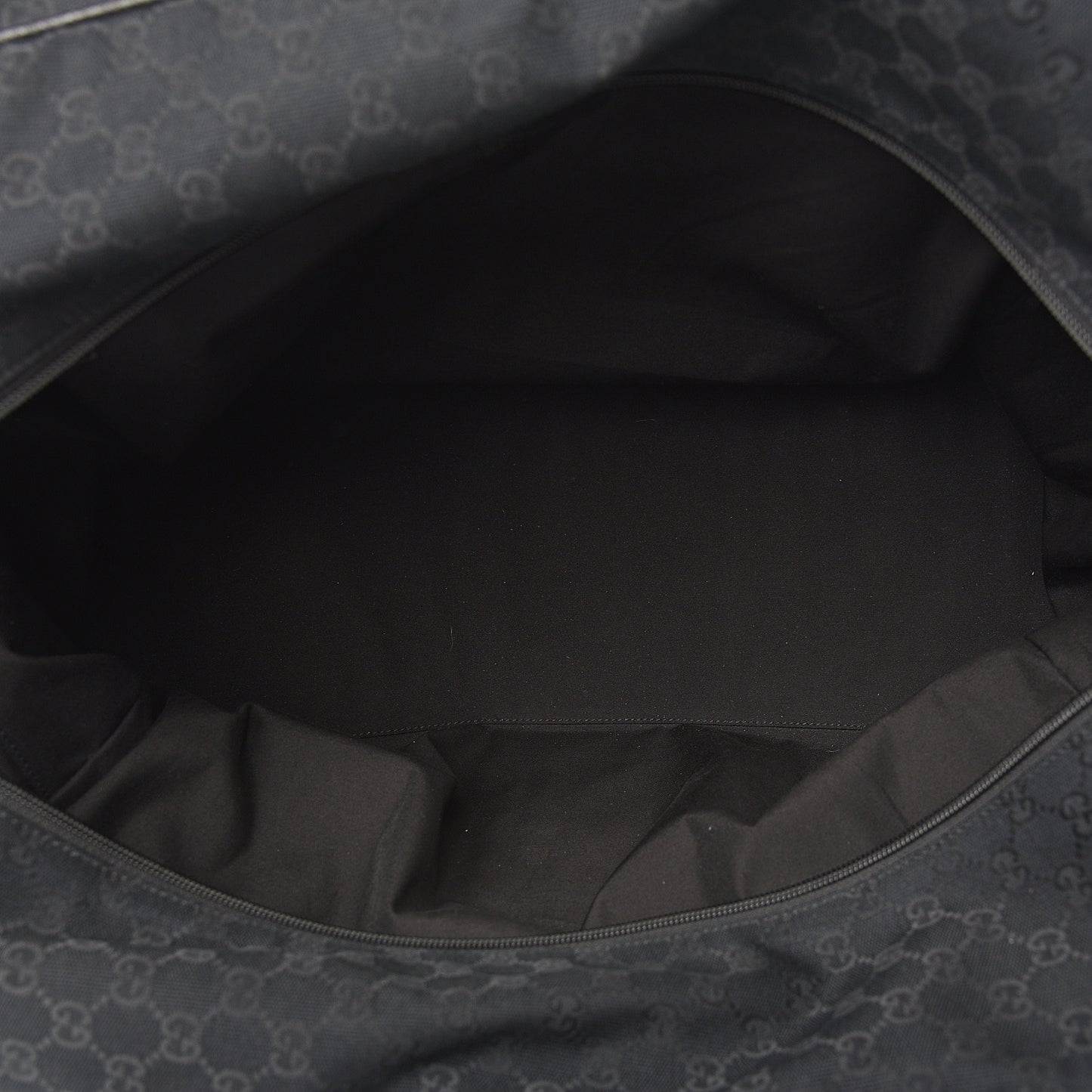 GG Monogram Web Large Collapsible Carry On Duffle Bag Black