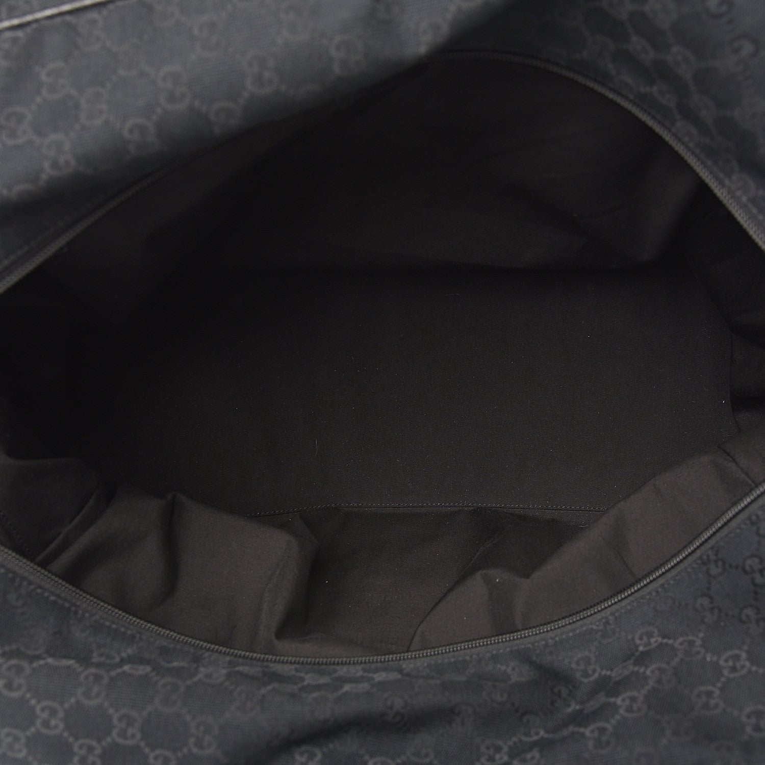 Gucci GG Monogram Web Large Collapsible Carry On Duffle Bag Black 4 of 9