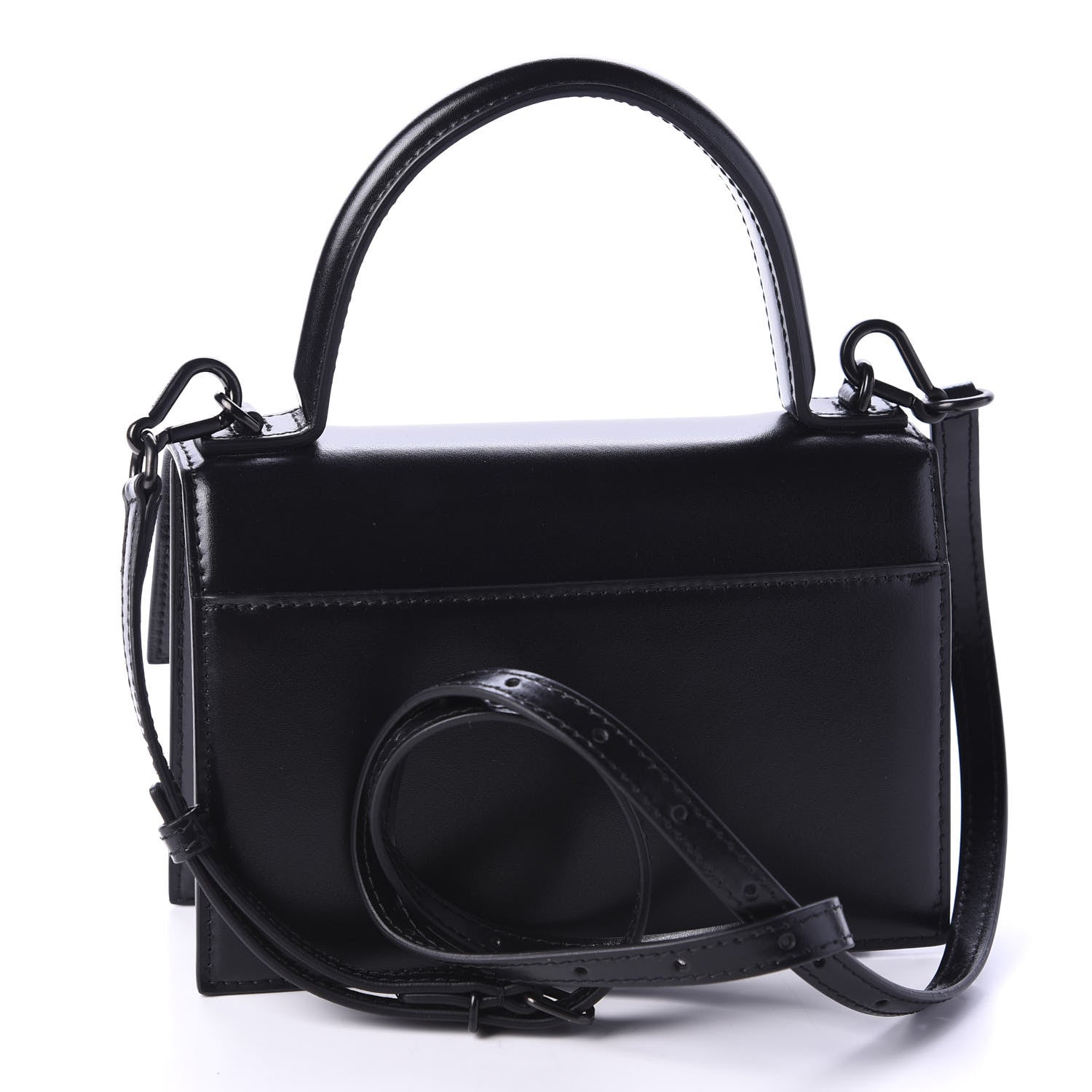Balenciaga Box Calfskin Monochrome XS Sharp Top Handle Bag Black 4 of 10