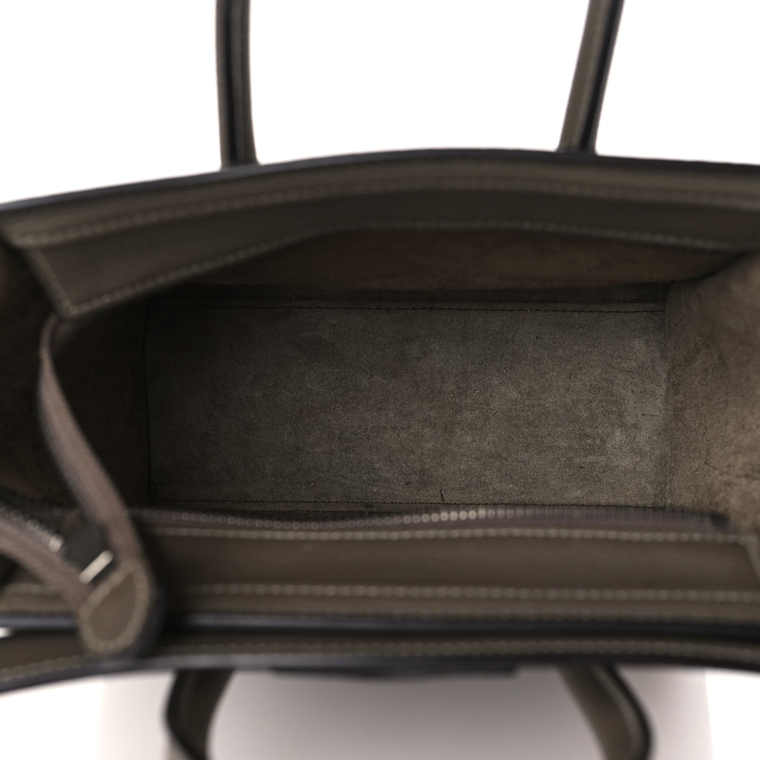 Celine Drummed Calfskin Nano Luggage Souris 5 of 9
