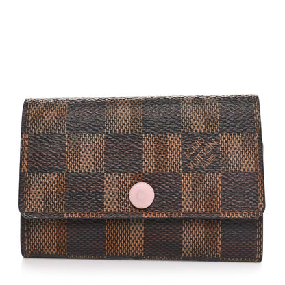 Louis Vuitton Damier Ebene Multicles 6 Key Holder Rose Ballerine 1 of 9