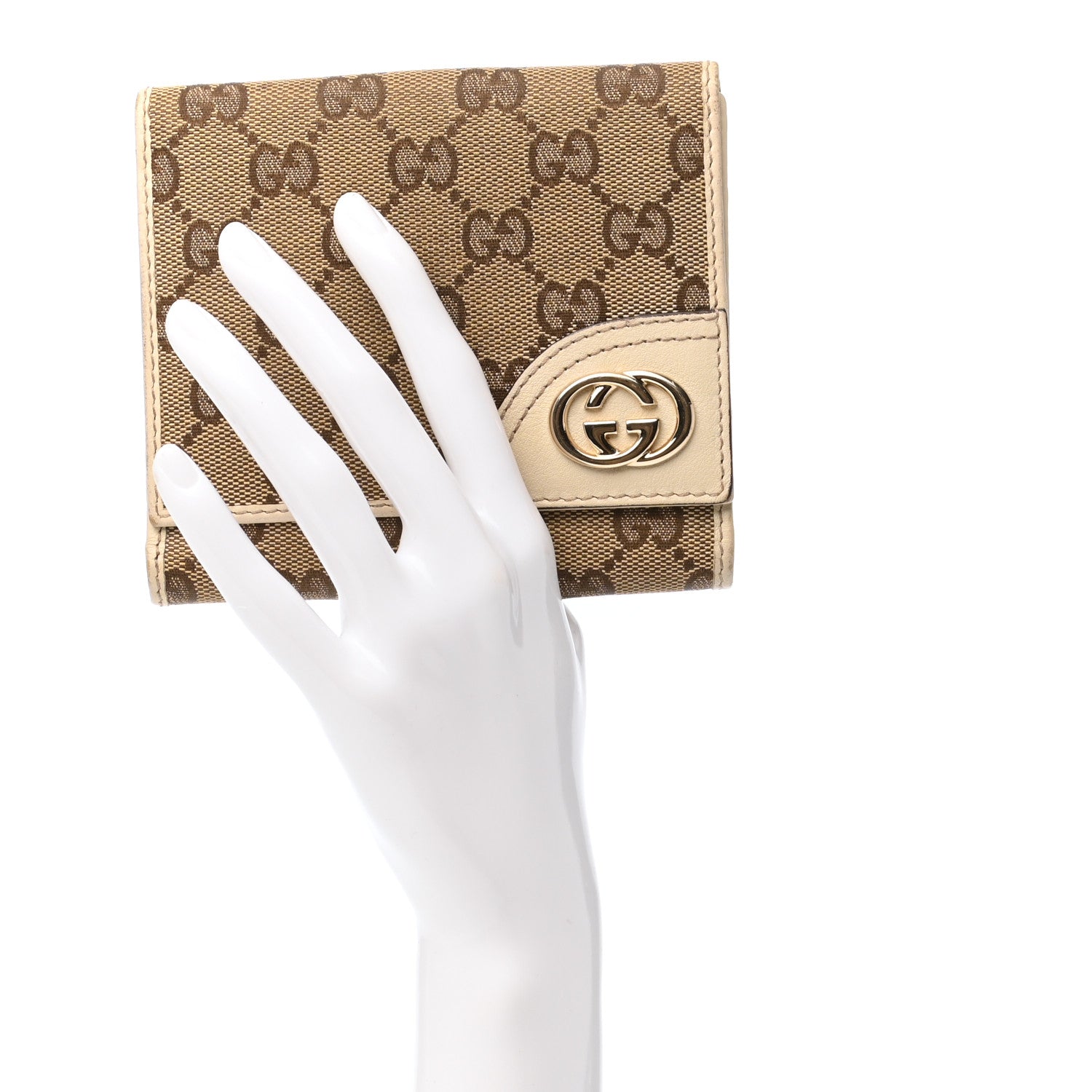 Gucci Monogram New Britt French Wallet White 2 of 12
