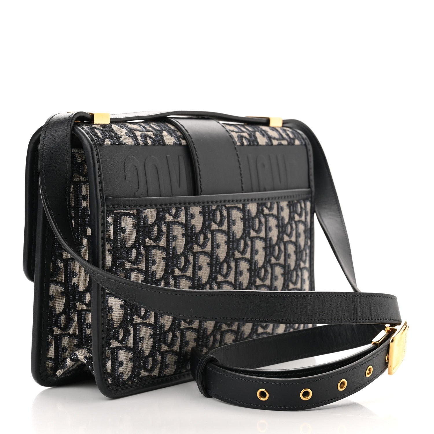 Christian Dior Oblique 30 Montaigne Flap Bag Blue 3 of 11