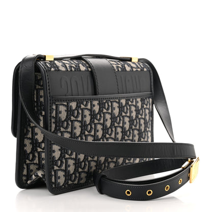 Christian Dior Oblique 30 Montaigne Flap Bag Blue 3 of 11