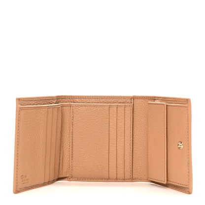 Gucci Pebbled Calfskin Soho Compact Flap Wallet Camelia 5 of 8