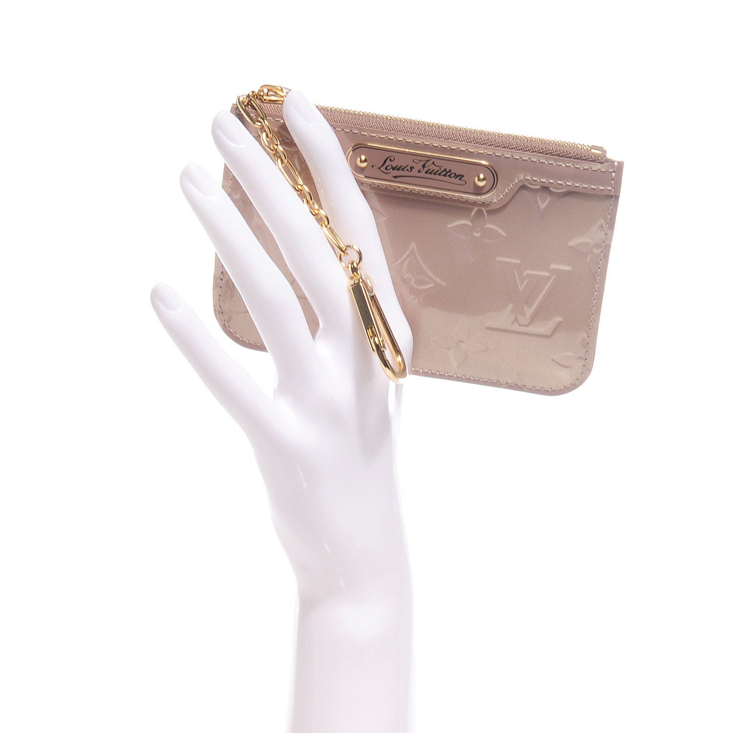 Vernis Key Pouch Beige Poudre