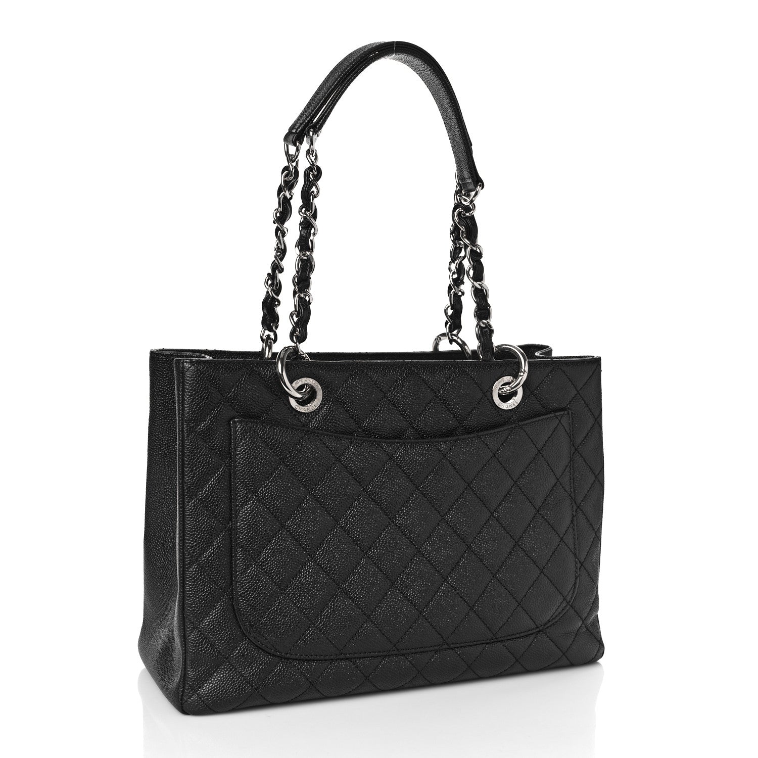 Chanel Caviar Quilted Grand Shopping Tote GST Black 3 of 11