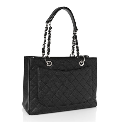 Chanel Caviar Quilted Grand Shopping Tote GST Black 3 of 11