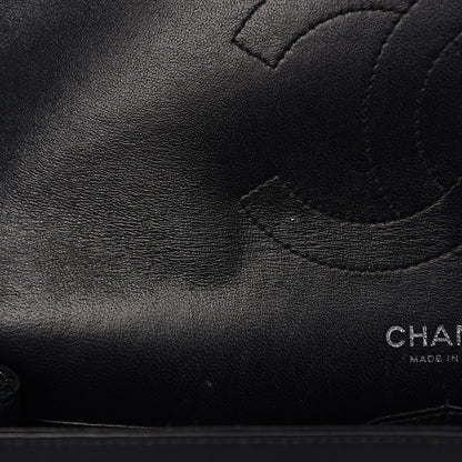 Chanel Striated Patent Quilted Jumbo Double Flap Black 10 of 16