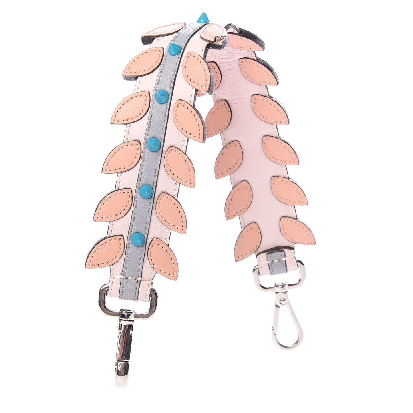Calfskin Leaf Mini Strap You Pink Multicolor
