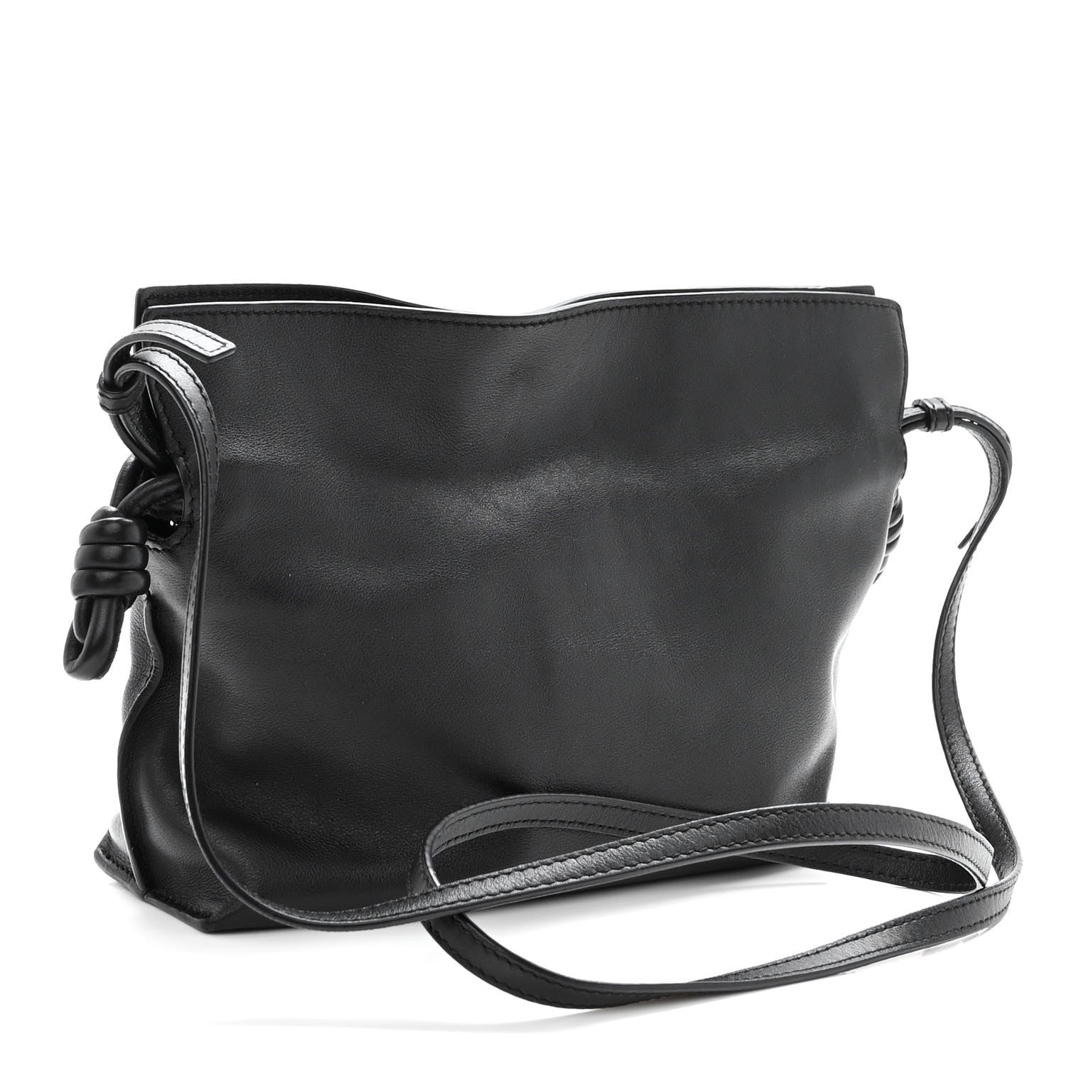 Loewe Calfskin Mini Flamenco Knot Clutch Black 3 of 9
