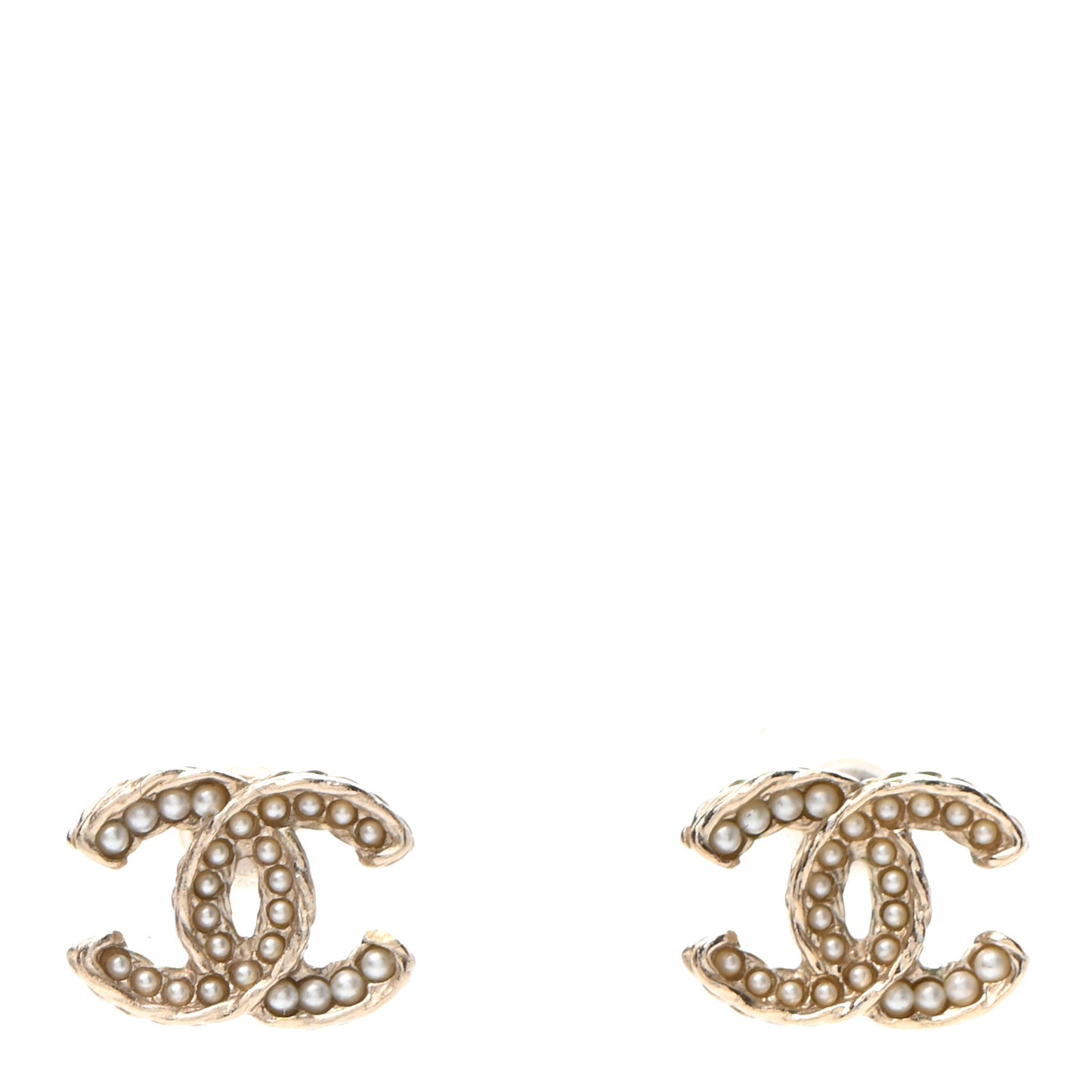 Pearl CC Earrings Gold