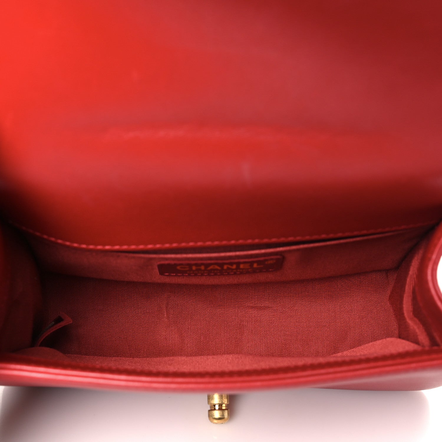 Chanel Lambskin Quilted Small Boy Flap Dark Red 5 of 10