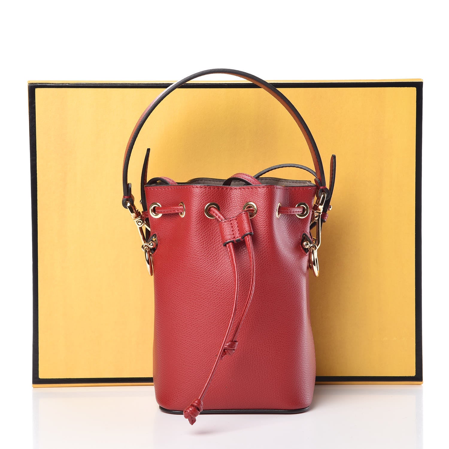 Fendi Vitello Cruise F is Fendi Mini Mon Tresor Bucket Bag Fragola 11 of 11