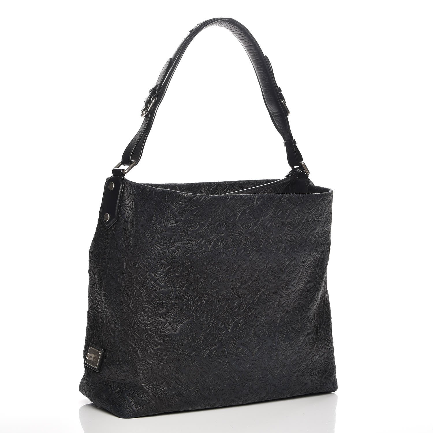 Louis Vuitton Monogram Lambskin Antheia Hobo PM Black 3 of 7