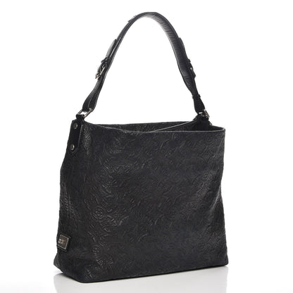 Louis Vuitton Monogram Lambskin Antheia Hobo PM Black 3 of 7