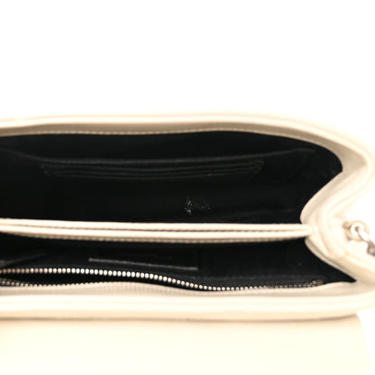 Saint Laurent Calfskin Y Quilted Monogram Toy Loulou Crossbody Bag Crema Soft 4 of 10