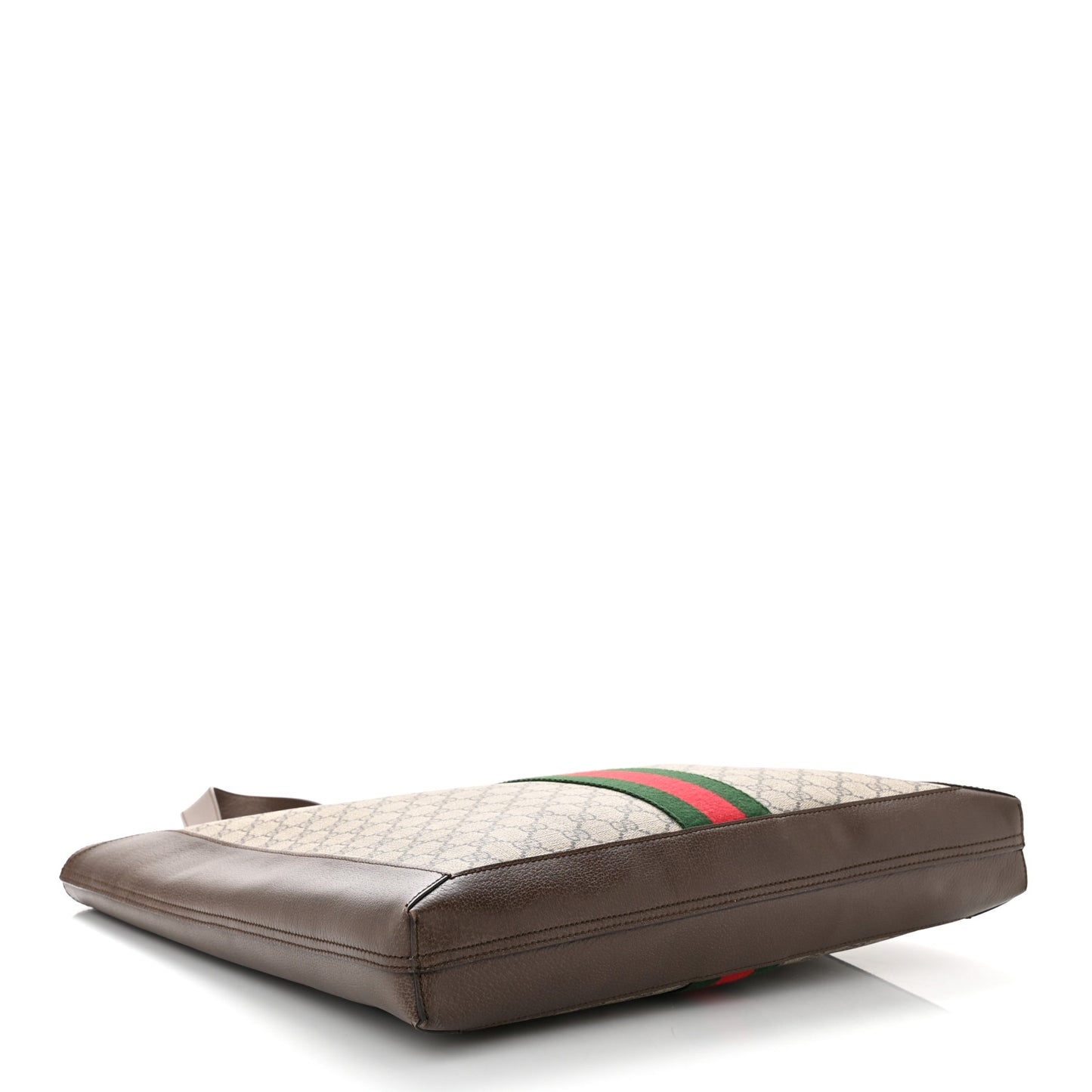 GG Supreme Monogram Web Large Ophidia Vertical Shopping Tote Brown