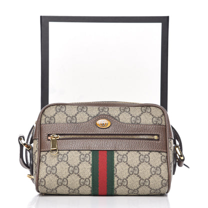 Gucci GG Supreme Monogram Web Mini Ophidia Shoulder Bag Brown 16 of 16