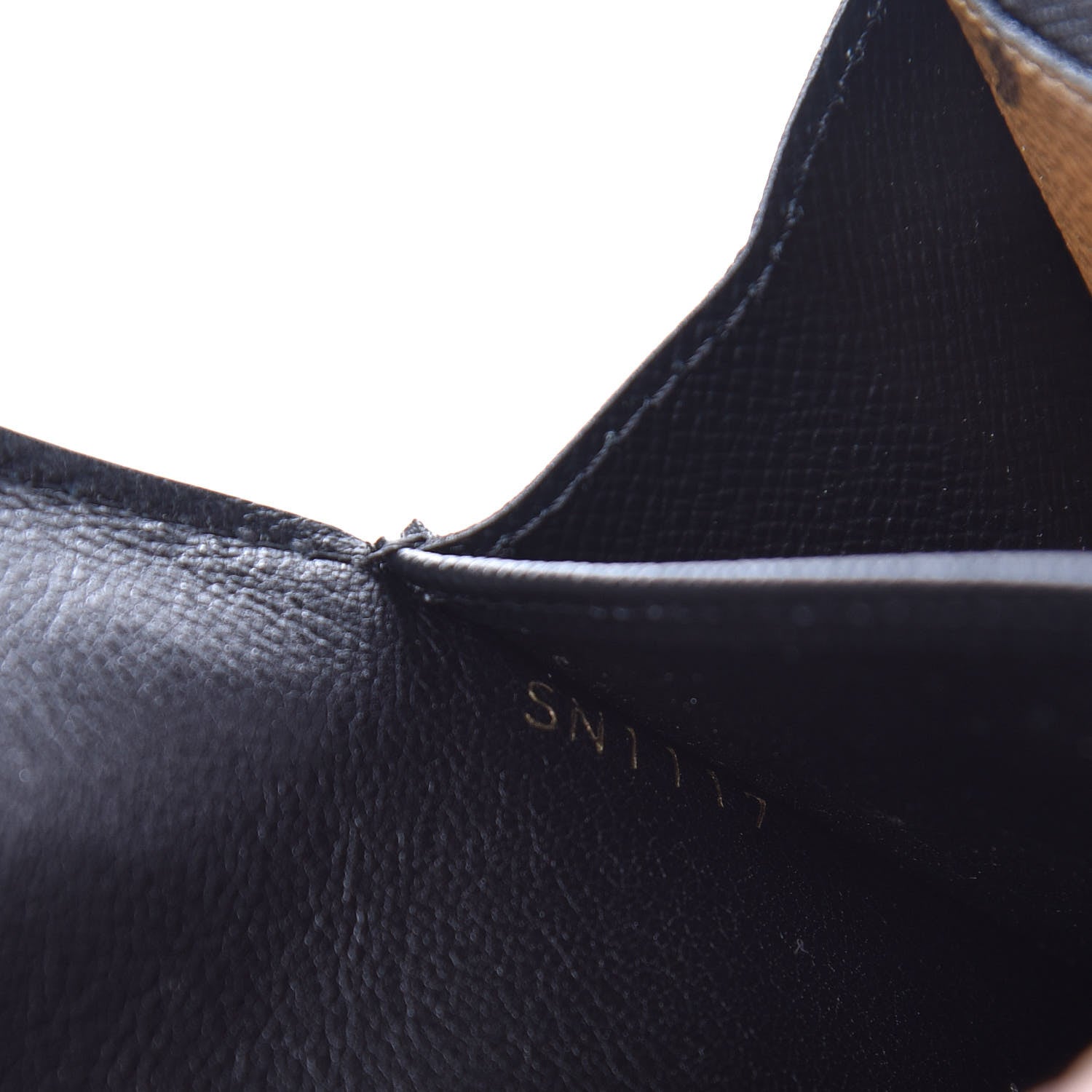 Louis Vuitton Calfskin Reverse Monogram Column Sarah Wallet Black 8 of 9