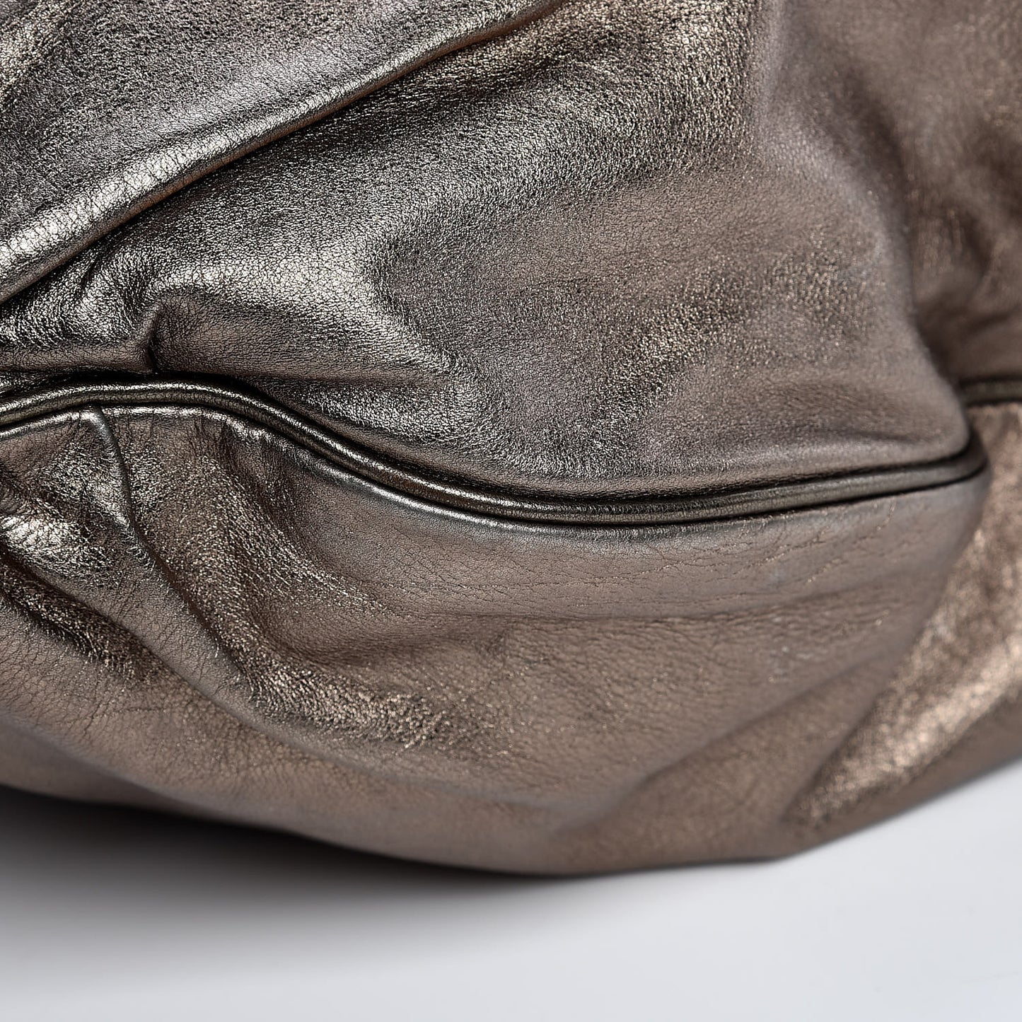 Metallic Medium Hysteria Top Handle Bag Gold