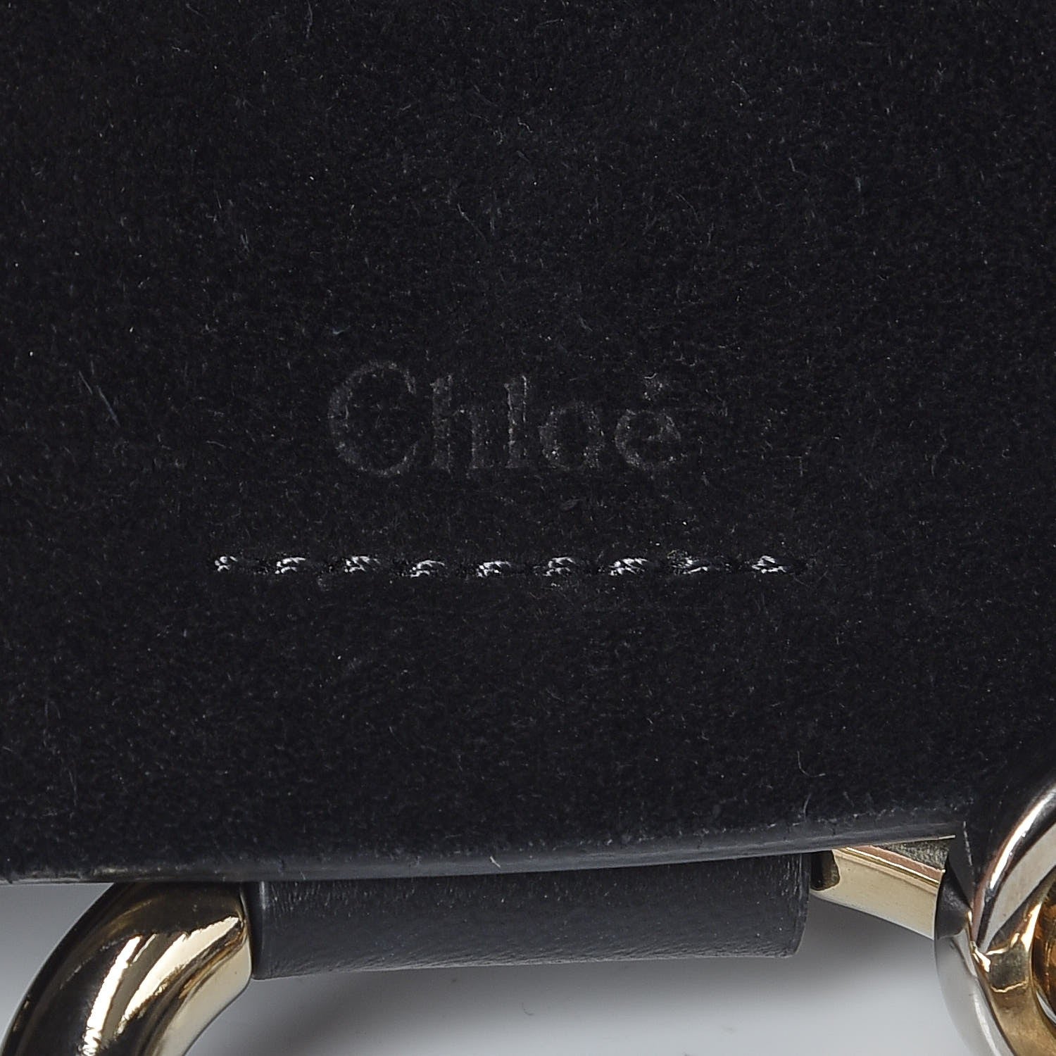 Chloe Suede Calfskin Medium Faye Shoulder Bag Black 8 of 8