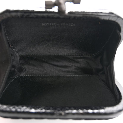 Bottega Veneta Satin Intreccio Impero Ayers Knot Clutch Black 5 of 8
