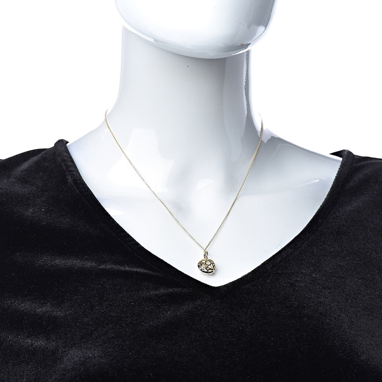 Tiffany 18K Yellow Gold Paloma Picasso Zellige Medallion Pendant Necklace 2 of 7