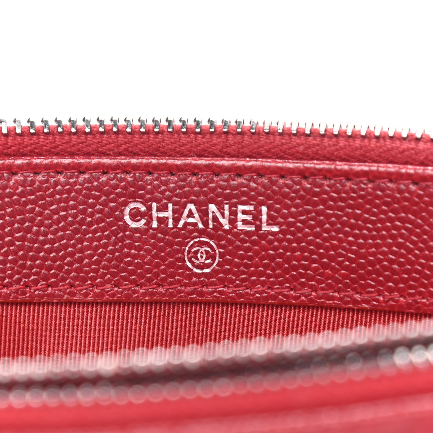 Chanel Caviar Quilted Small Clutch With Chain Red 5 of 10