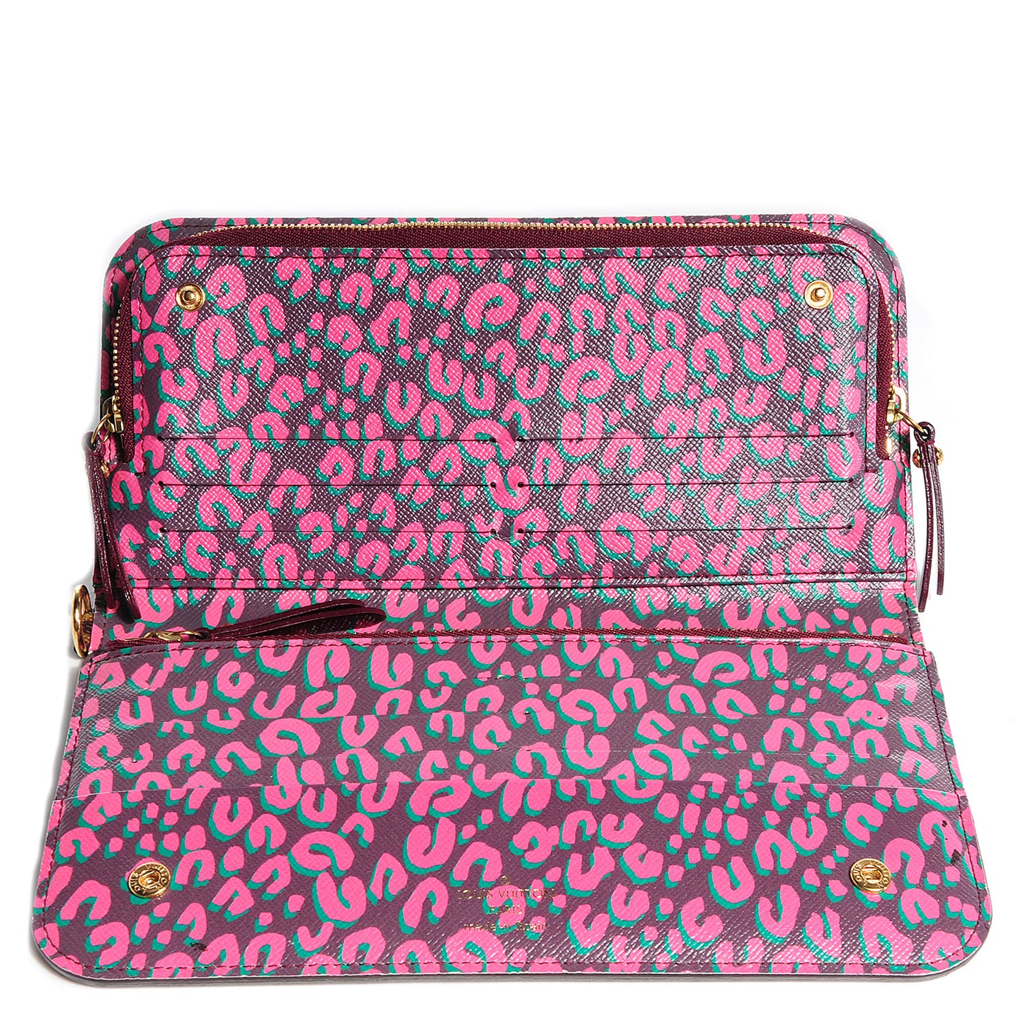 Monogram Leopard Insolite Wallet Rouge Fauviste