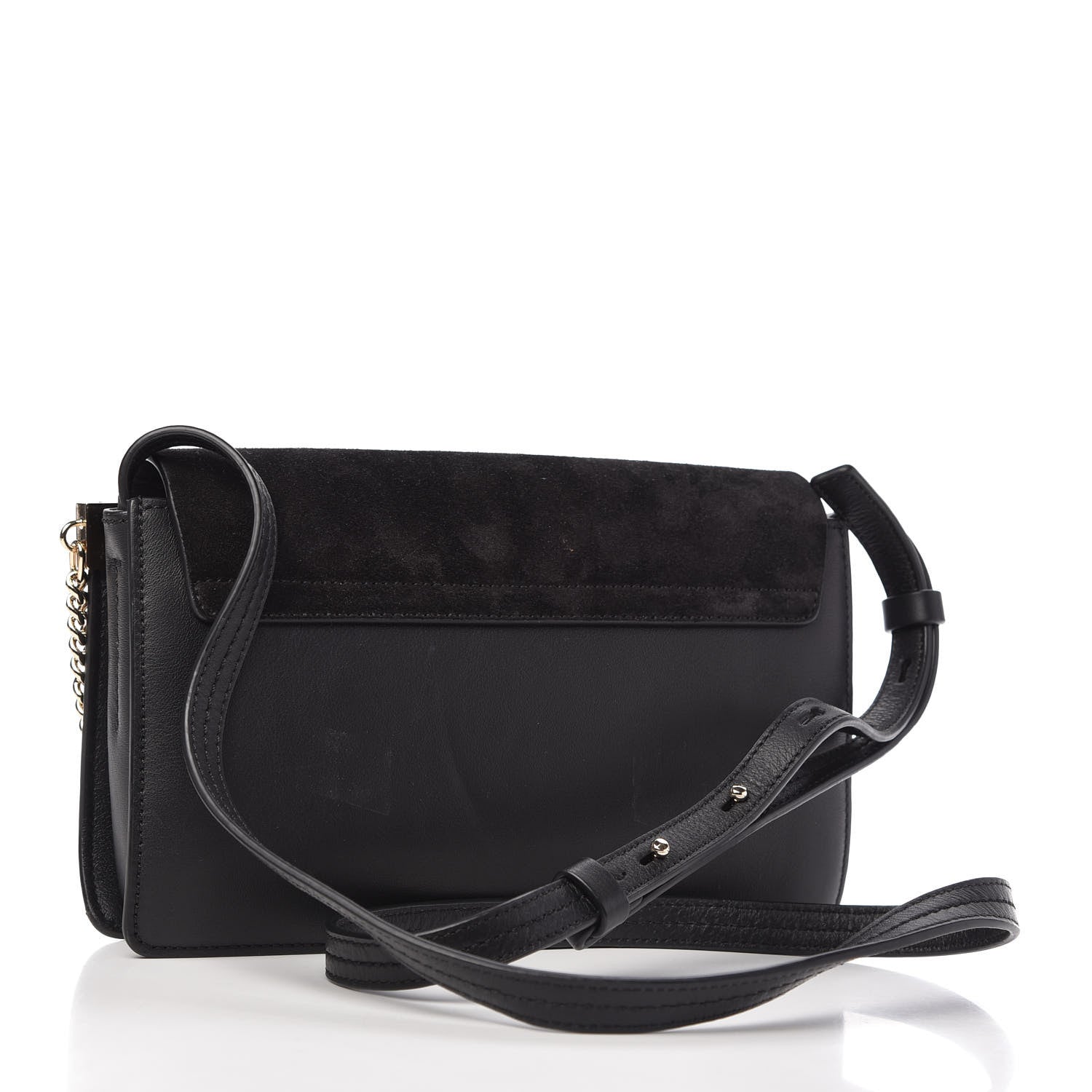 Chloe Suede Calfskin Small Faye Shoulder Bag Black 3 of 10