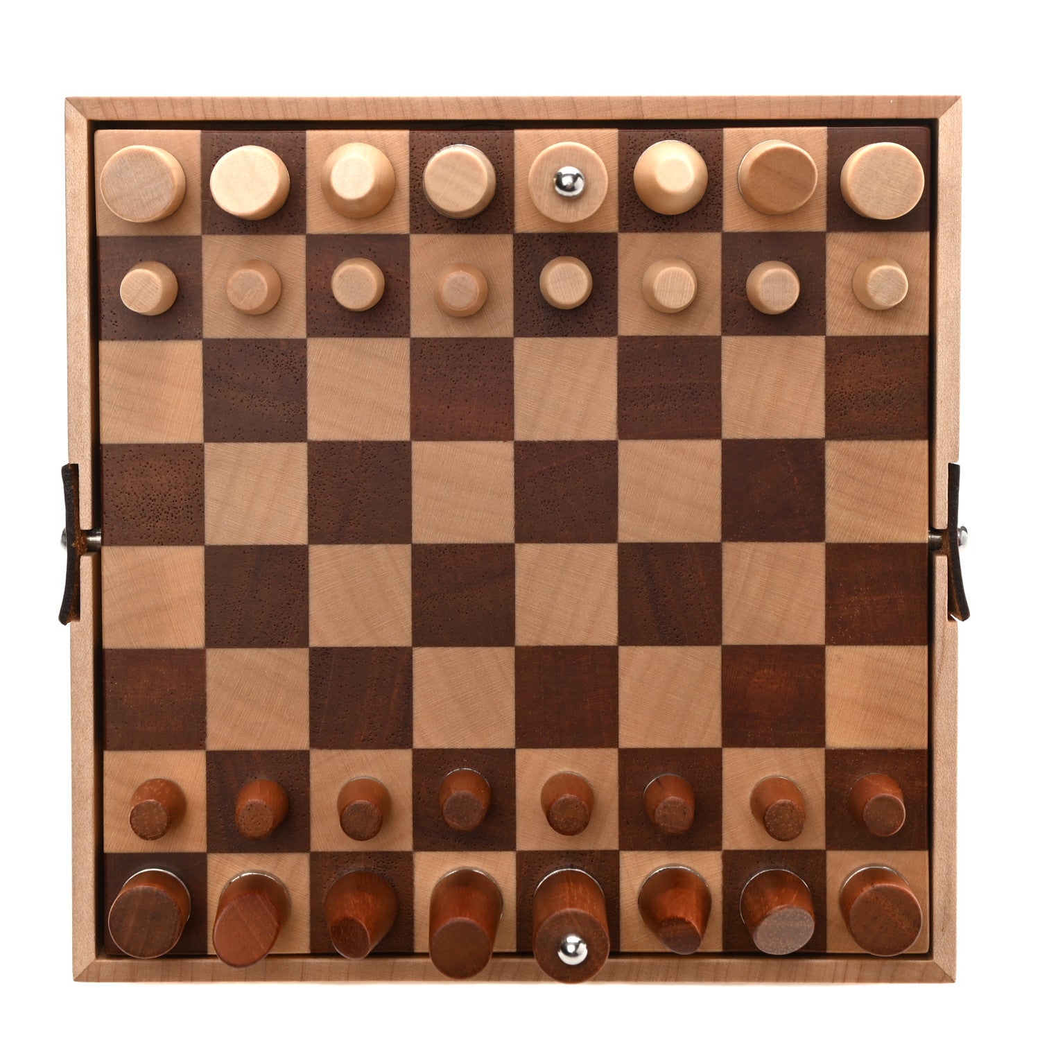 Hermes Sycamore Mahogany Wood Samarcande Chess Game 2 of 10
