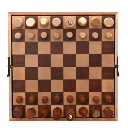 Hermes Sycamore Mahogany Wood Samarcande Chess Game 2 of 10