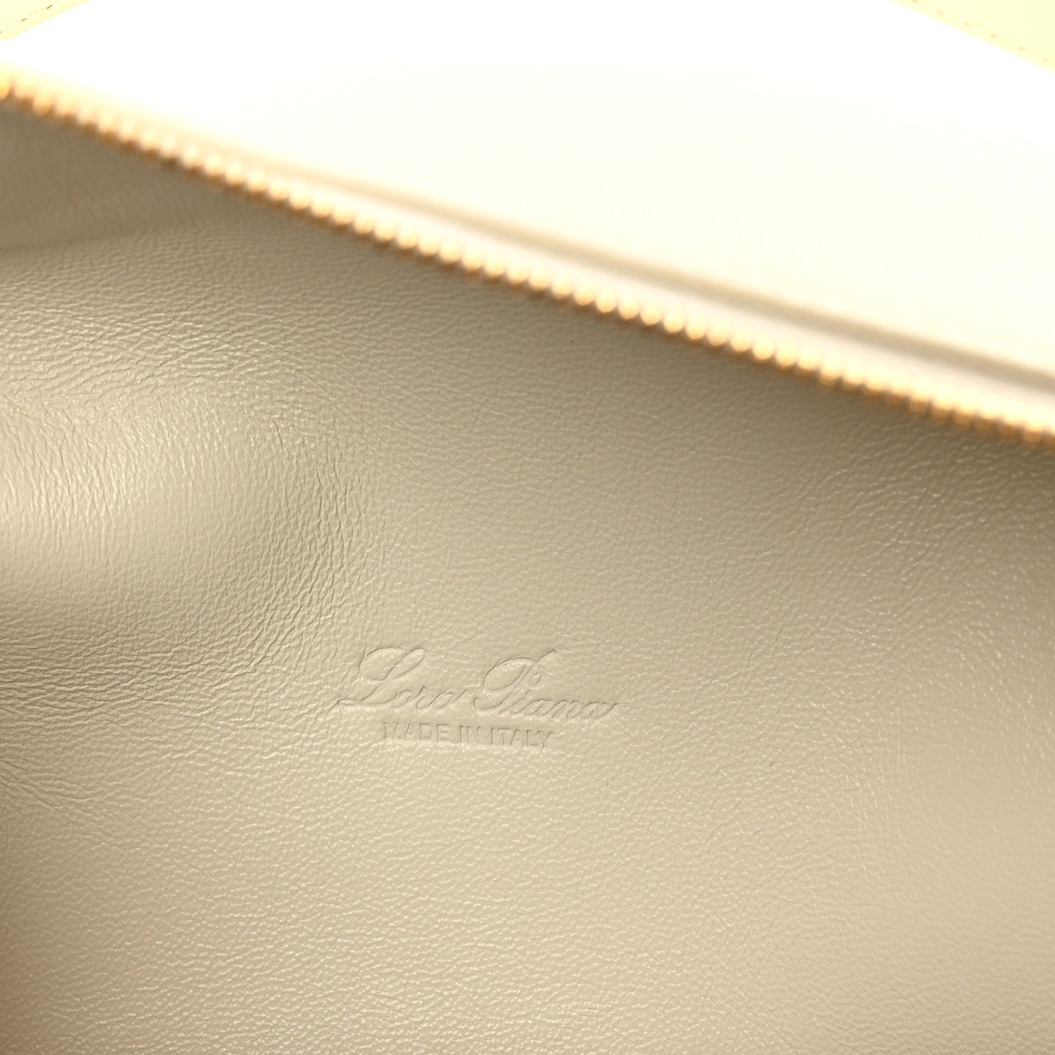 Loro Piana Grained Calfskin L27 Extra Pocket Pouch Whisper White 6 of 9