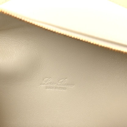 Loro Piana Grained Calfskin L27 Extra Pocket Pouch Whisper White 6 of 9