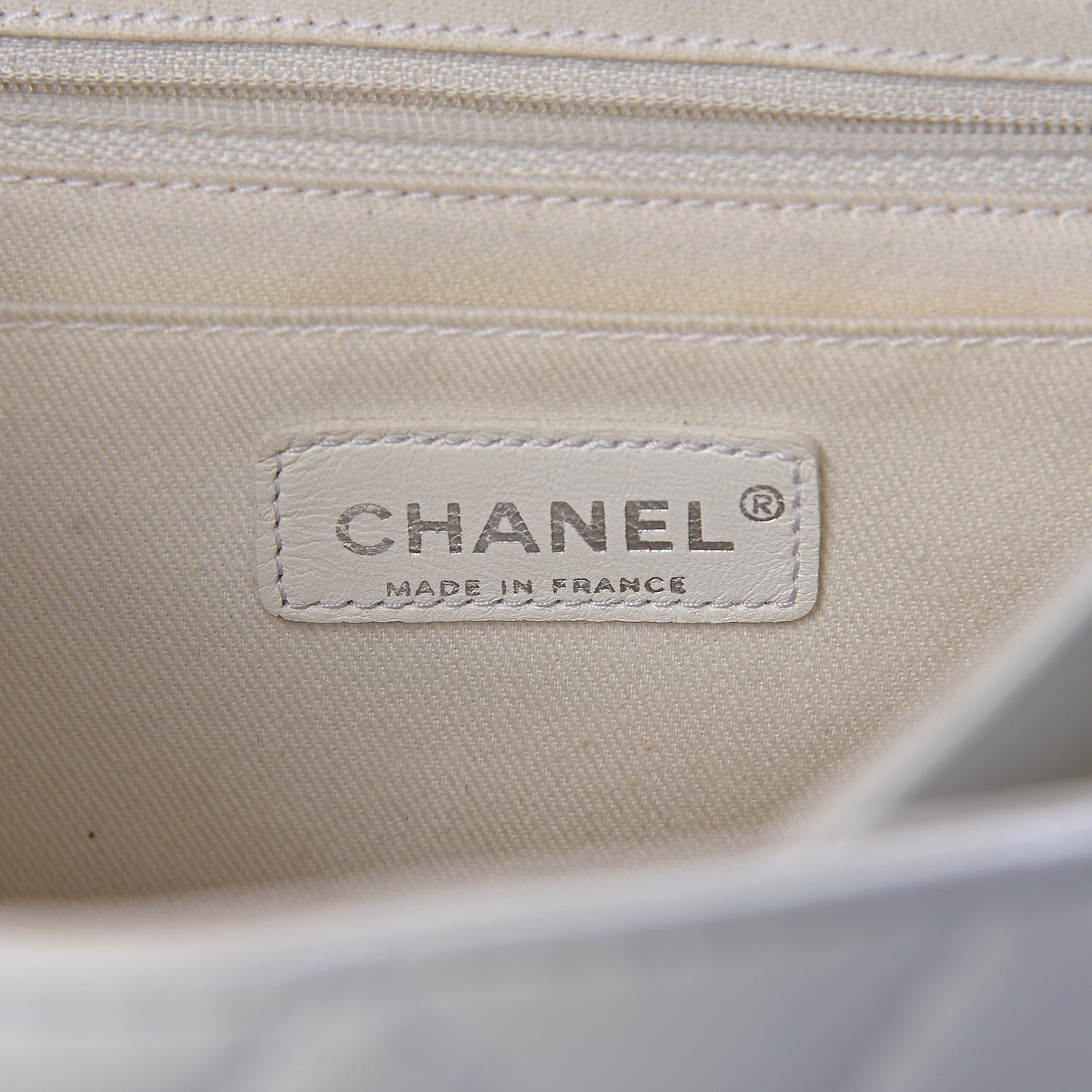 Lambskin Quilted Flap White