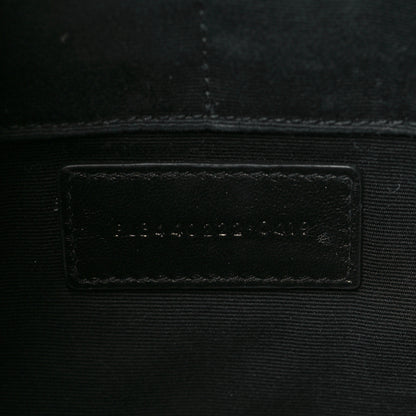 Saint Laurent Calfskin Matelasse Chevron Cassandre Monogram Document Holder Coal 7 of 10